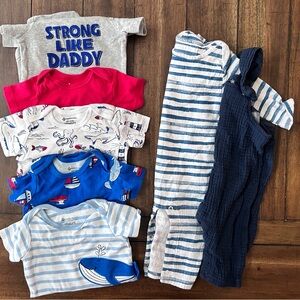 Baby Clothing Set with Nautical and Graphic Designs
